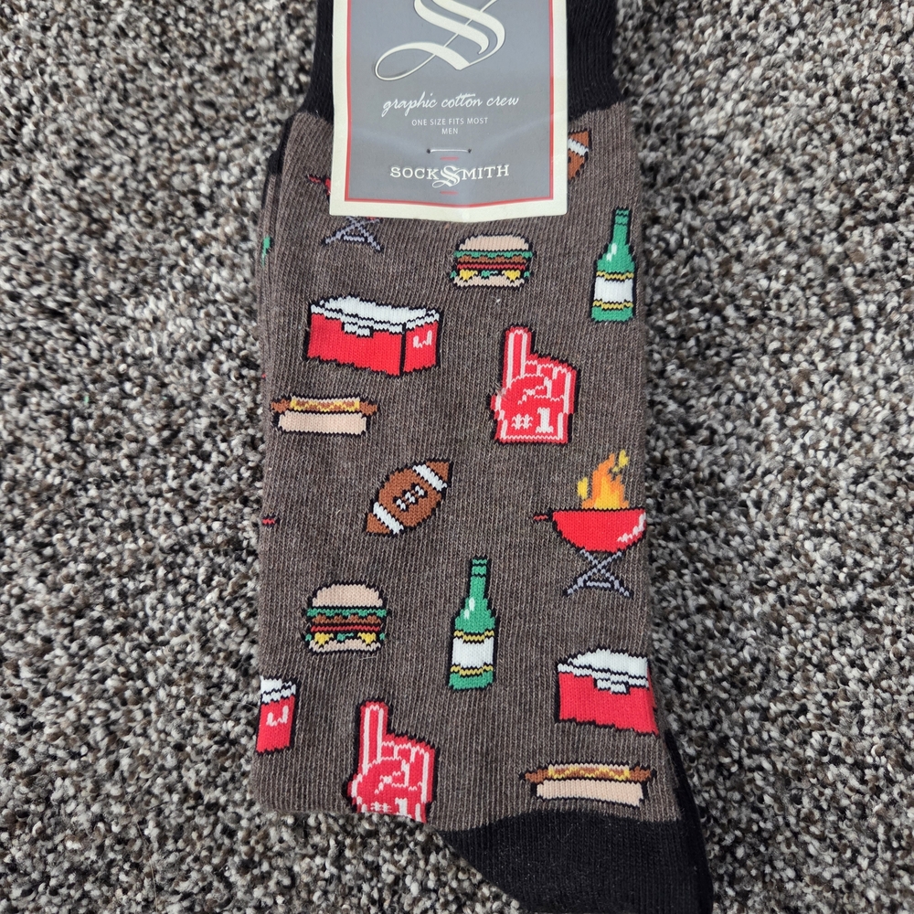 Socksmith Men's Fun Graphic Crew Socks